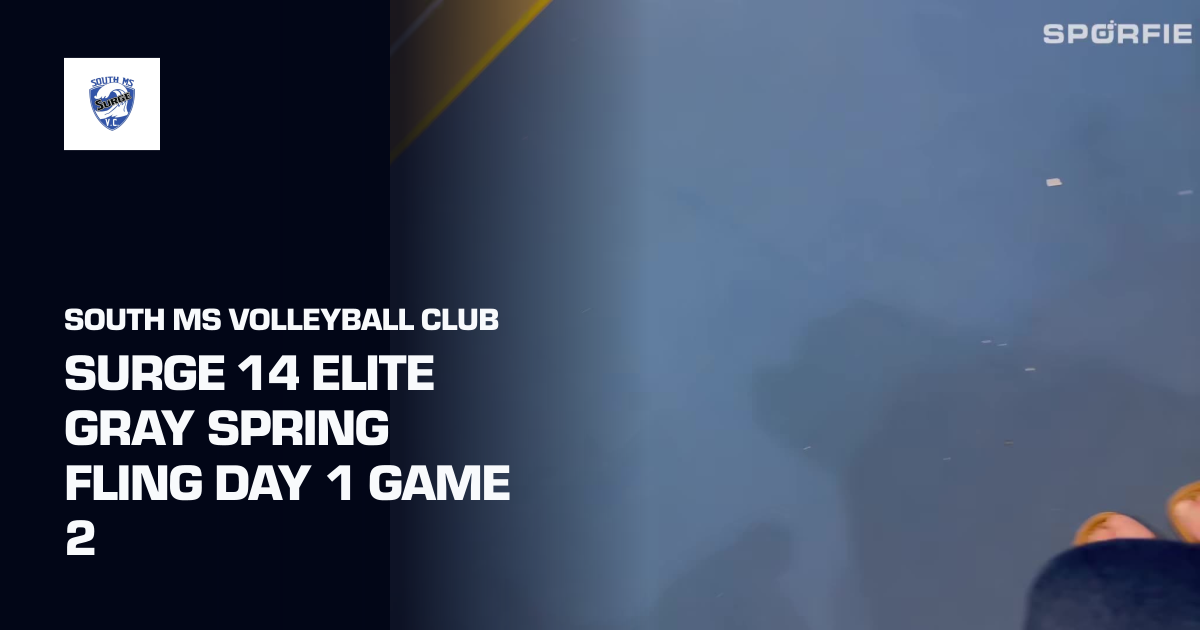 Surge 14 Elite Gray Spring Fling Day 1 Game 2 (South MS Volleyball Club ...